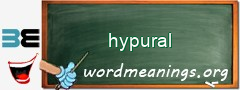WordMeaning blackboard for hypural